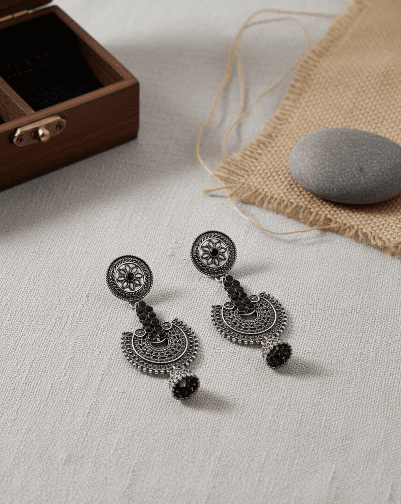 Black Jead Majestic Jhumki