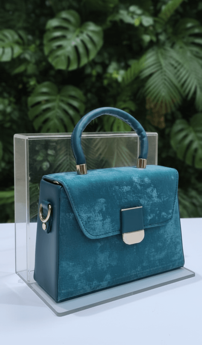 Royal Teal Structured Handbag