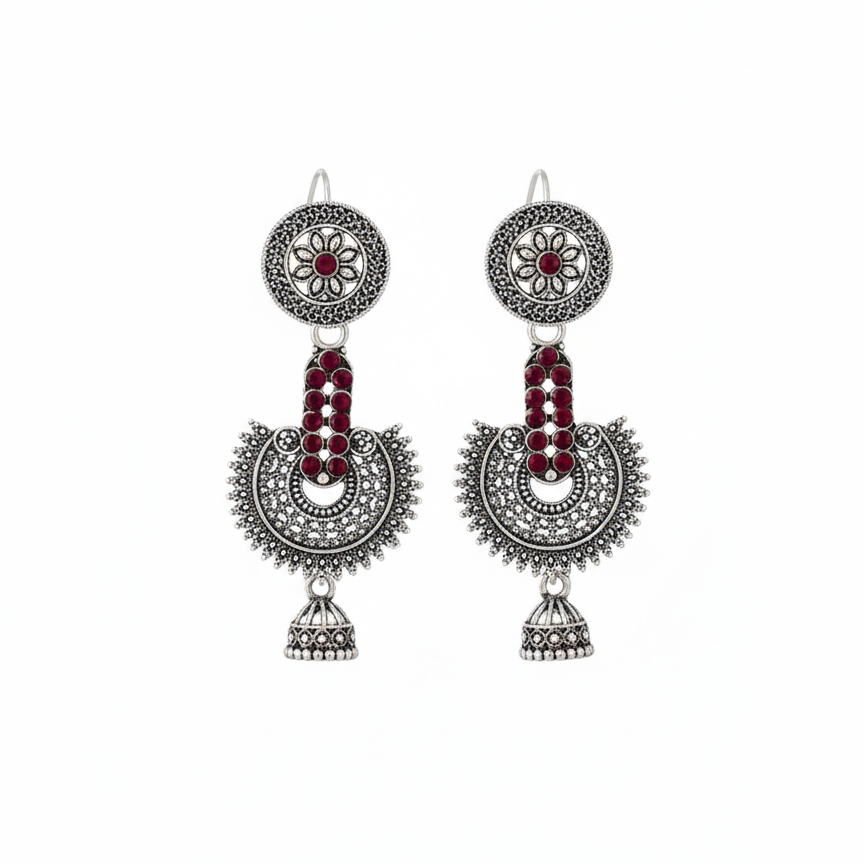 Red Dotted Earring
